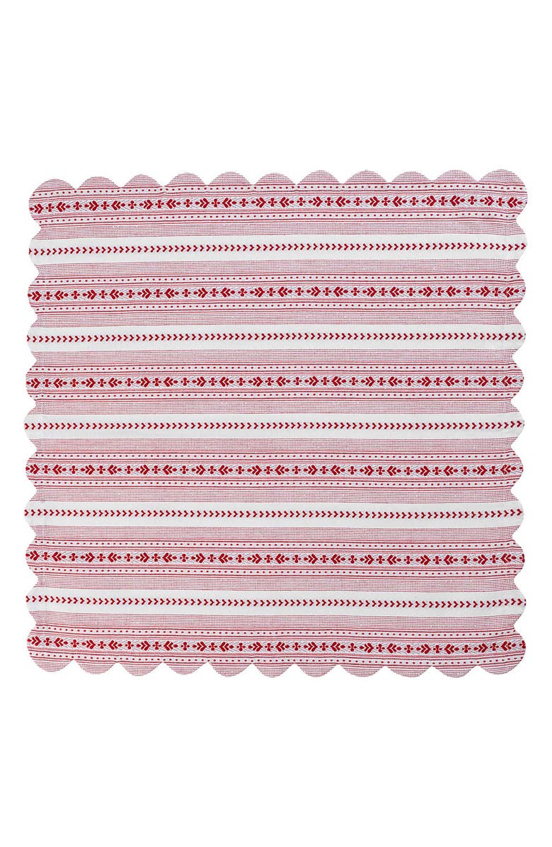 Juliska Villa Stripe Set of 4 Napkins, Alternate, color, Red