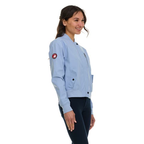 Women's Bomber Flight Jacket Lightweight Zip-Up Windbreaker