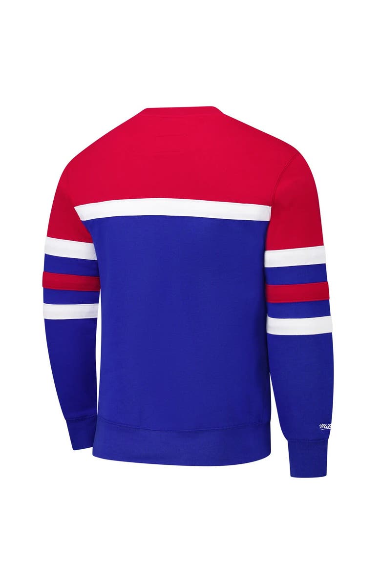 Mitchell & Ness Men's Mitchell & Ness Royal/Red Philadelphia 76ers Hardwood Classics Vintage Logo Head Coach Pullover Sweatshirt, Alternate, color, Royal