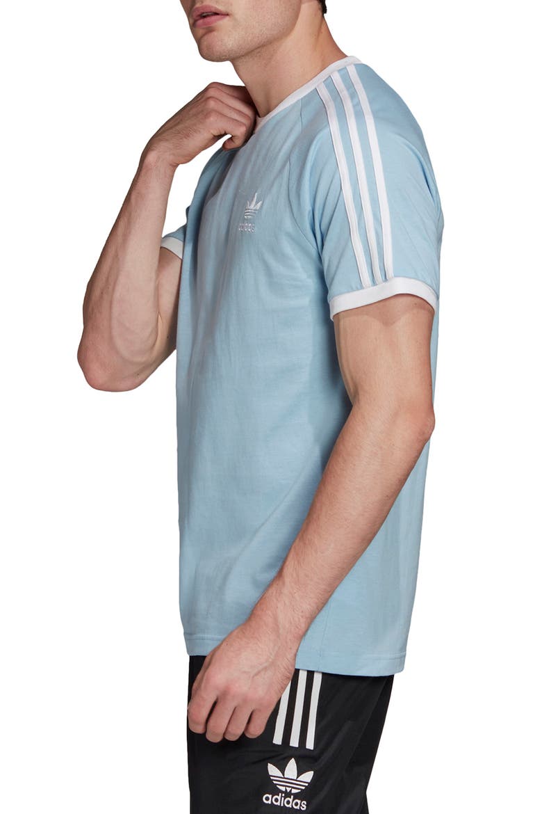 3-Stripes T-Shirt, Alternate, color, CLEAR SKY