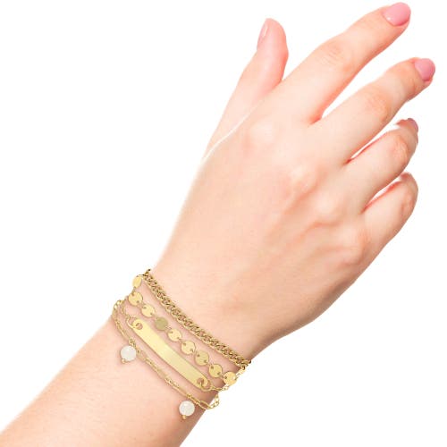 Jessica Simpson Gold-tone Layered Bracelet Set, 4 Piece Set In Gold