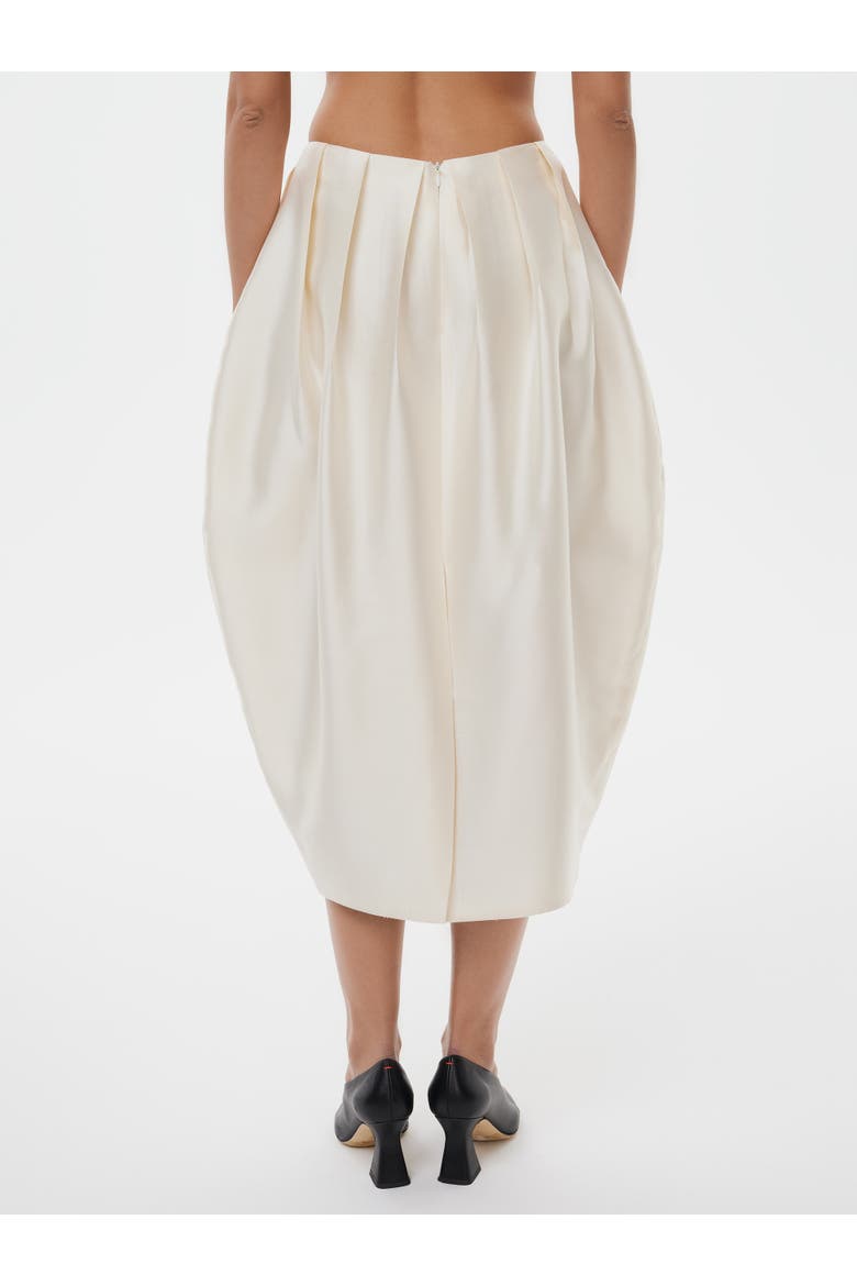 Bridal Silk Wool Blend Tulip Skirt, Alternate, color, Starlight White