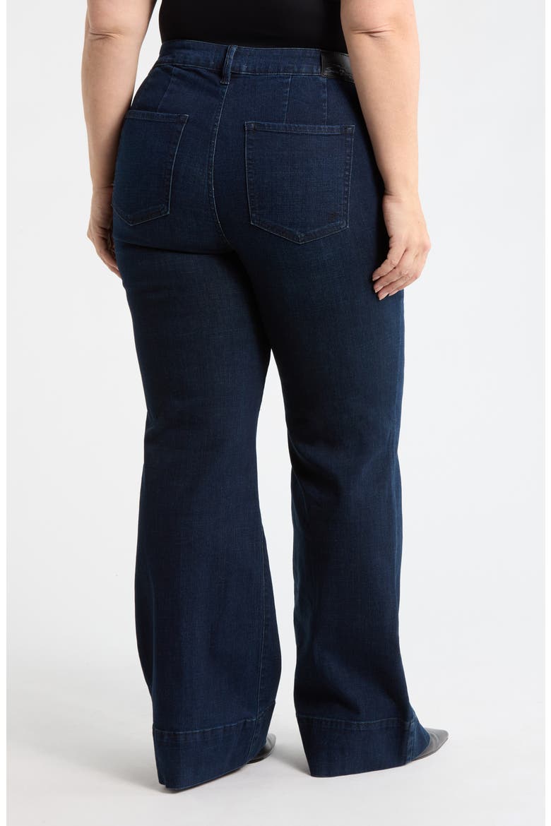 High Waist Pintuck Wide Leg Jeans, Alternate, color, CRUELLA