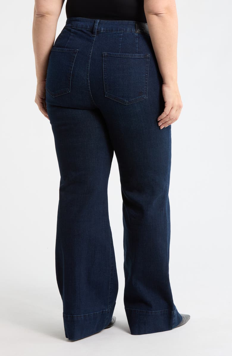 Seven7 High Waist Pintuck Wide Leg Jeans, Alternate, color, 