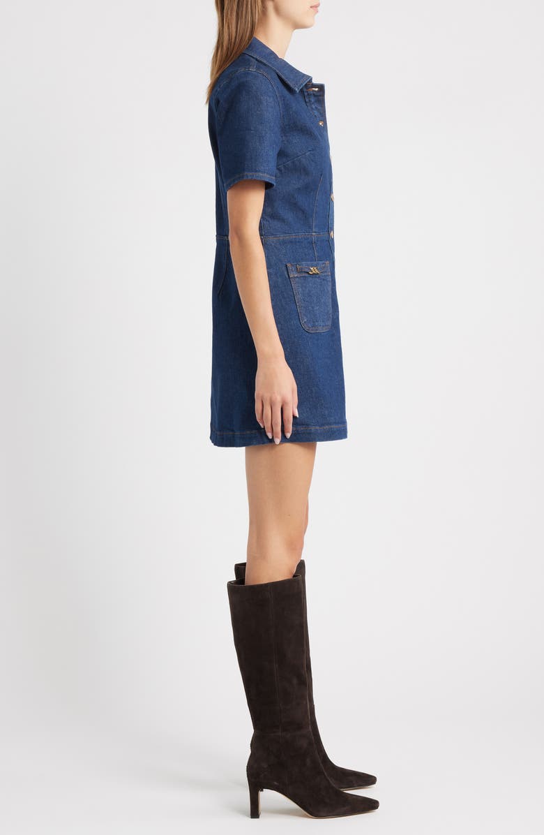 PAIGE Clementine Stretch Organic Cotton Denim Dress, Alternate, color, Bijoux