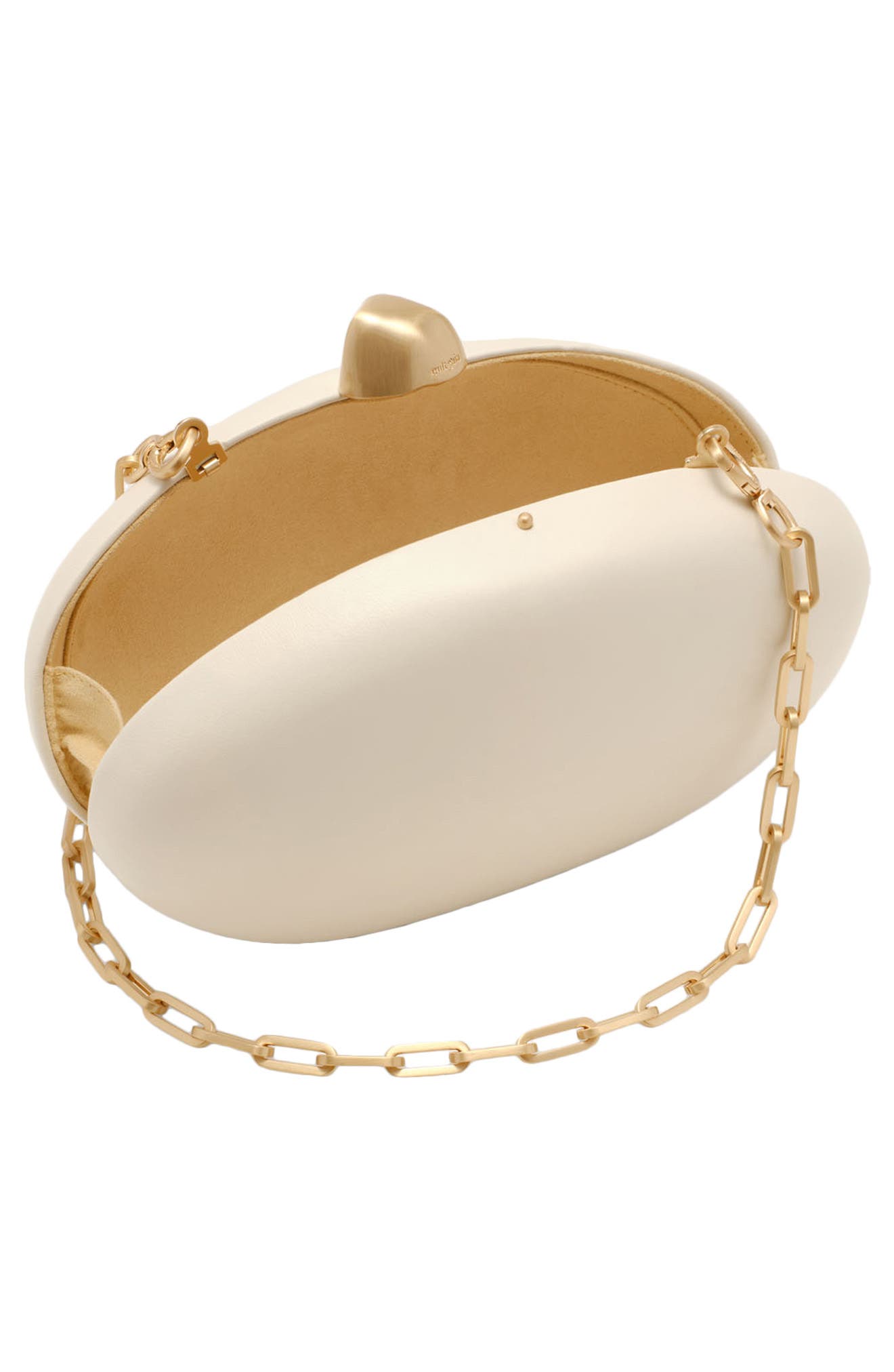 Eviana Leather Clutch, Alternate, color, ANTIQUE WHITE