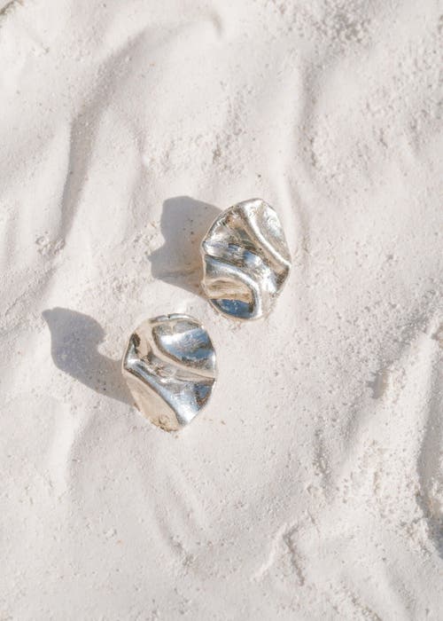 Dea Dia Perdido Folded Stud Earrings In Silver
