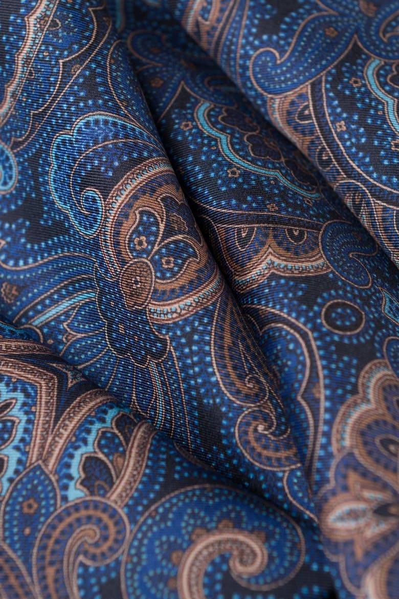 Ferrara - Silk Scarf for Men, Alternate, color, Blue and Brown