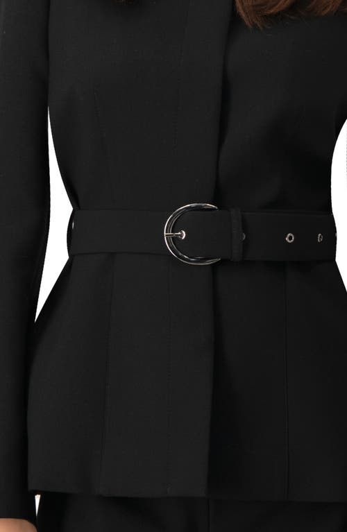 Ivonne Structured Belted Jacket In Black
