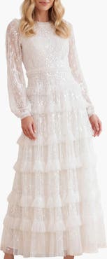 Needle & Thread Blossom Long Sleeve Lace Ankle Gown