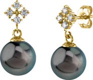 The Pearl Source Tahitian South Sea Pearl & Diamond Millie Earrings