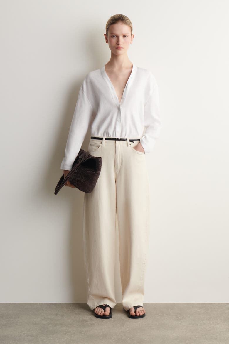 Lagoon Wide-leg Jeans, Main, color, IVORY
