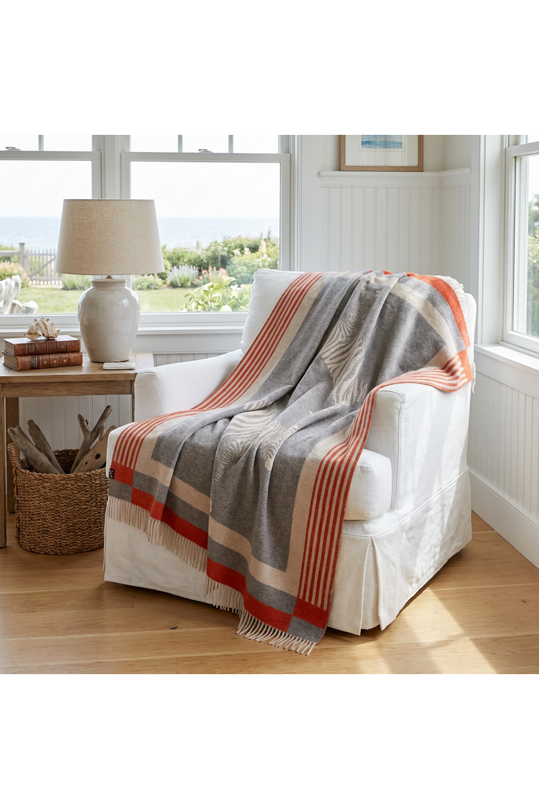 Savanna Equestrian Reversible Throw - 56" x 72", Alternate, color, Grey