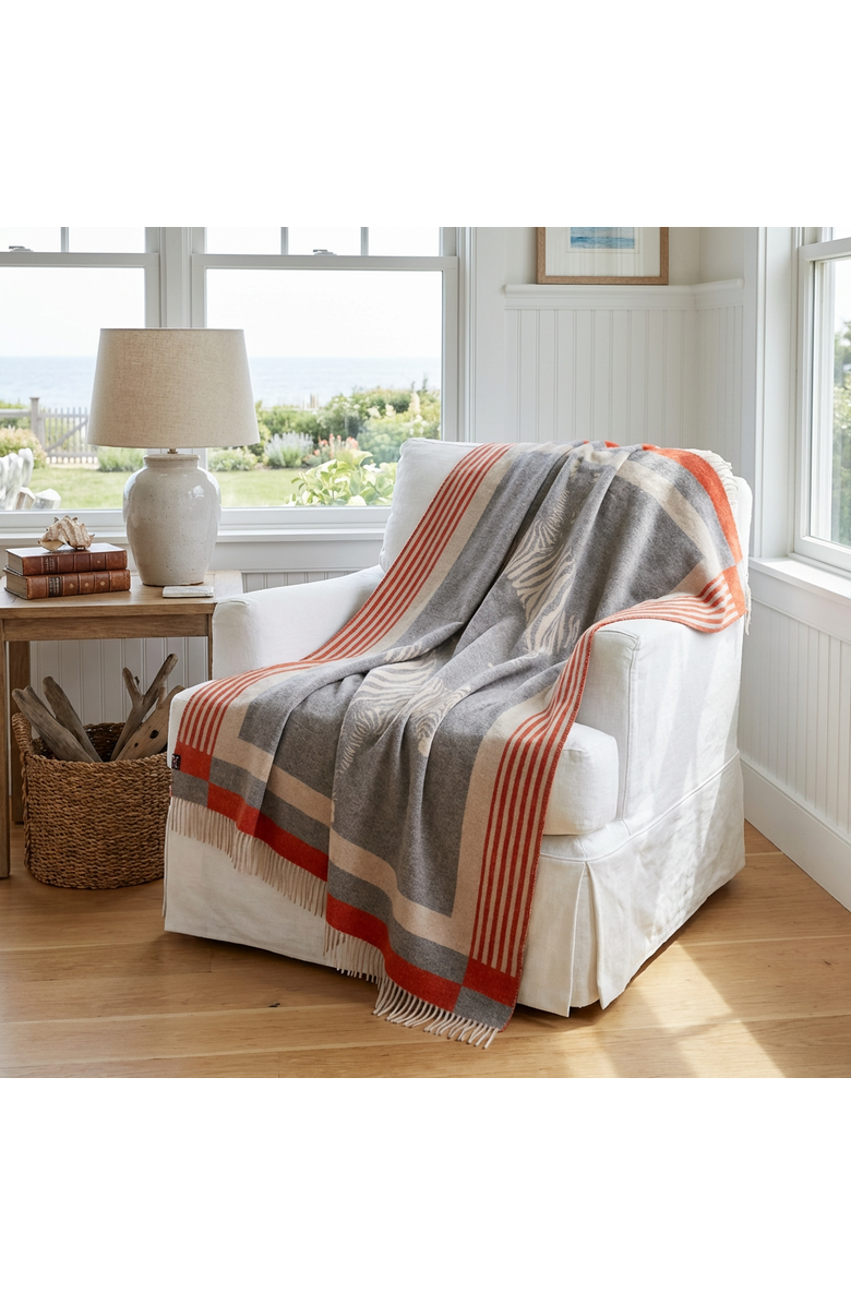 Prince of Scots Savanna Equestrian Reversible Throw - 56" x 72", Alternate, color, Grey