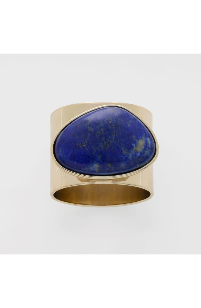 Joanna Buchanan Gilt edge shell napkin rings, set of two, Main, color, Blue