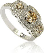 SUZY LEVIAN Sterling Silver Chocolate CZ Engagement Ring