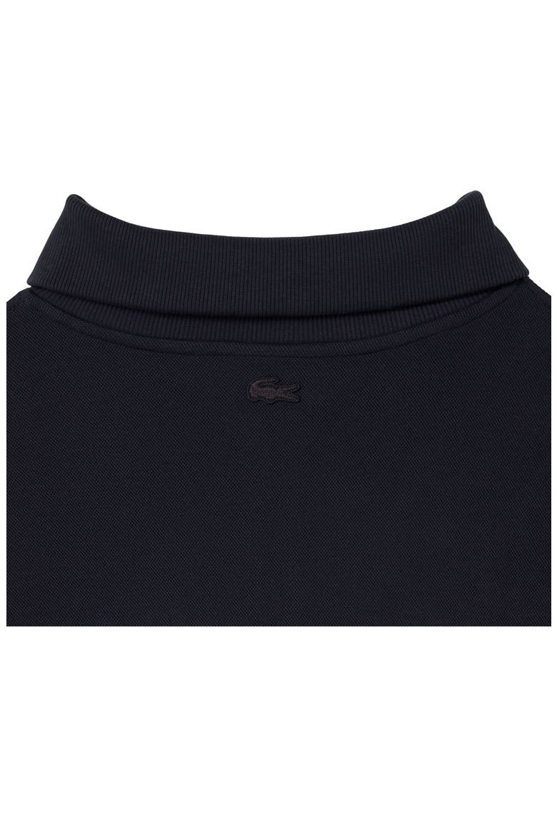 Cotton Blend Piqué Knit Quarter Zip Pullover, Alternate, color, BLACKBIRD