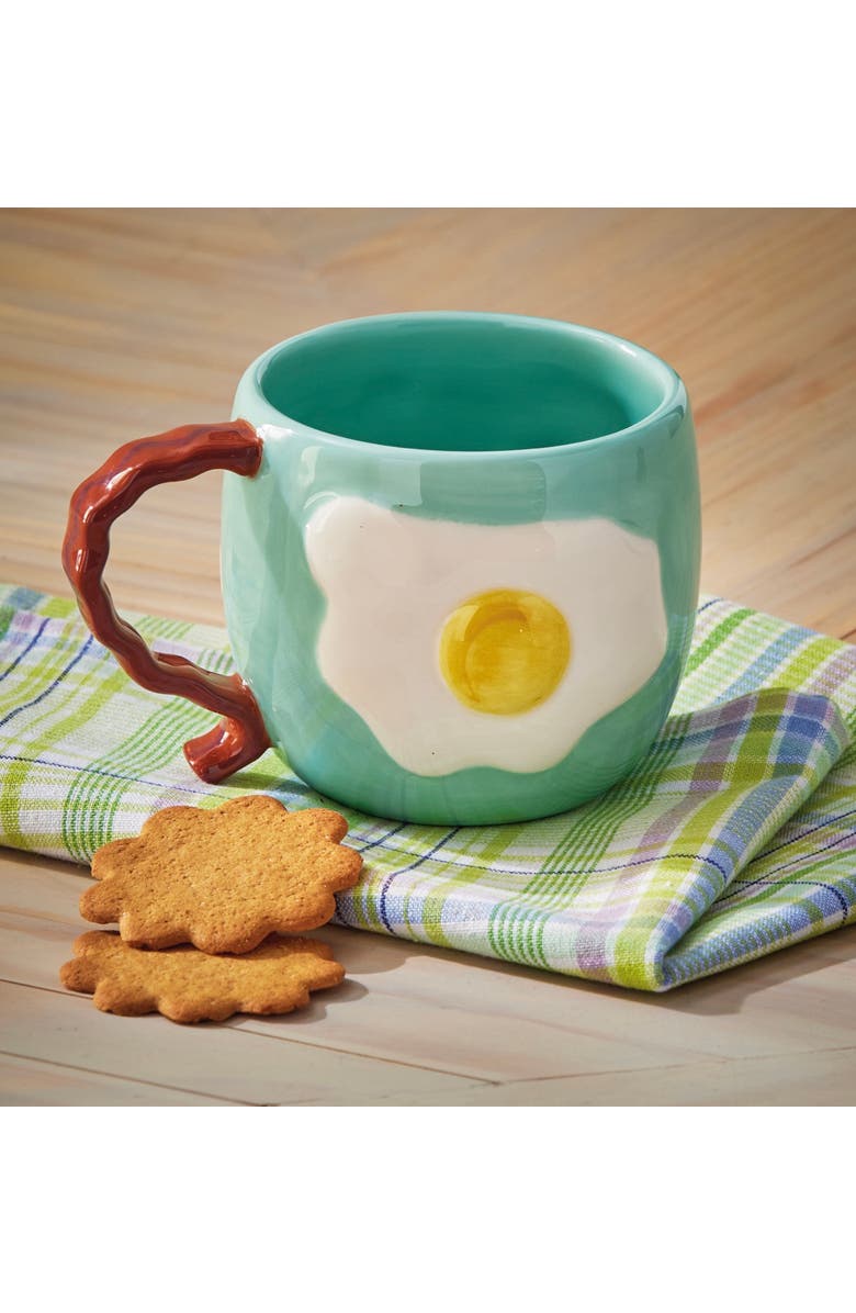 tag Bacon & Eggs Earthenware Mug Multi 21 oz 4.66x6x3.9 in, Alternate, color, Multicolored
