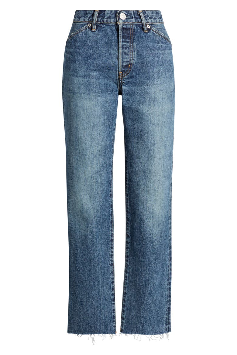 Prescott High Waist Straight Leg Jeans, Alternate, color, BLUE