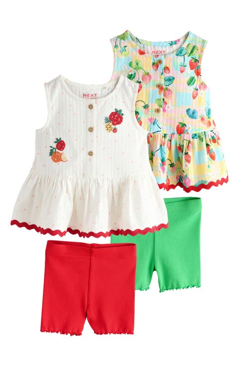 Kids' Cotton Tanks & Shorts Assorted 4-Pack (Baby, Toddler & Little Kid)