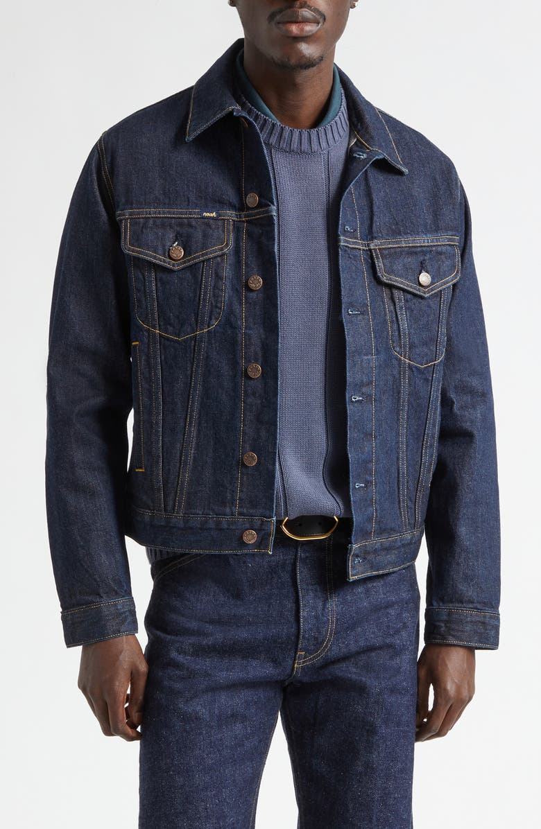 Noah Redford Selvedge Denim Jacket, Main, color, Indigo