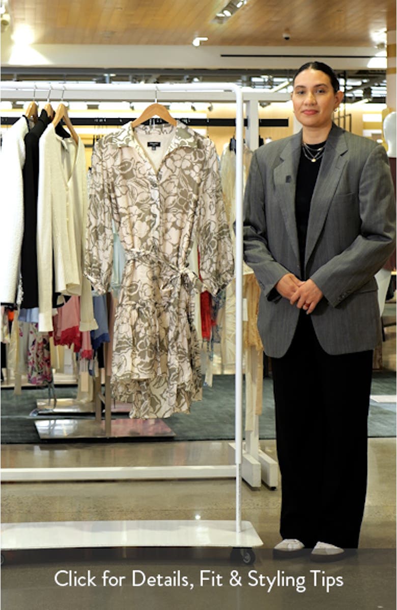 Print Tie Belt Shirtdress, sales video thumbnail