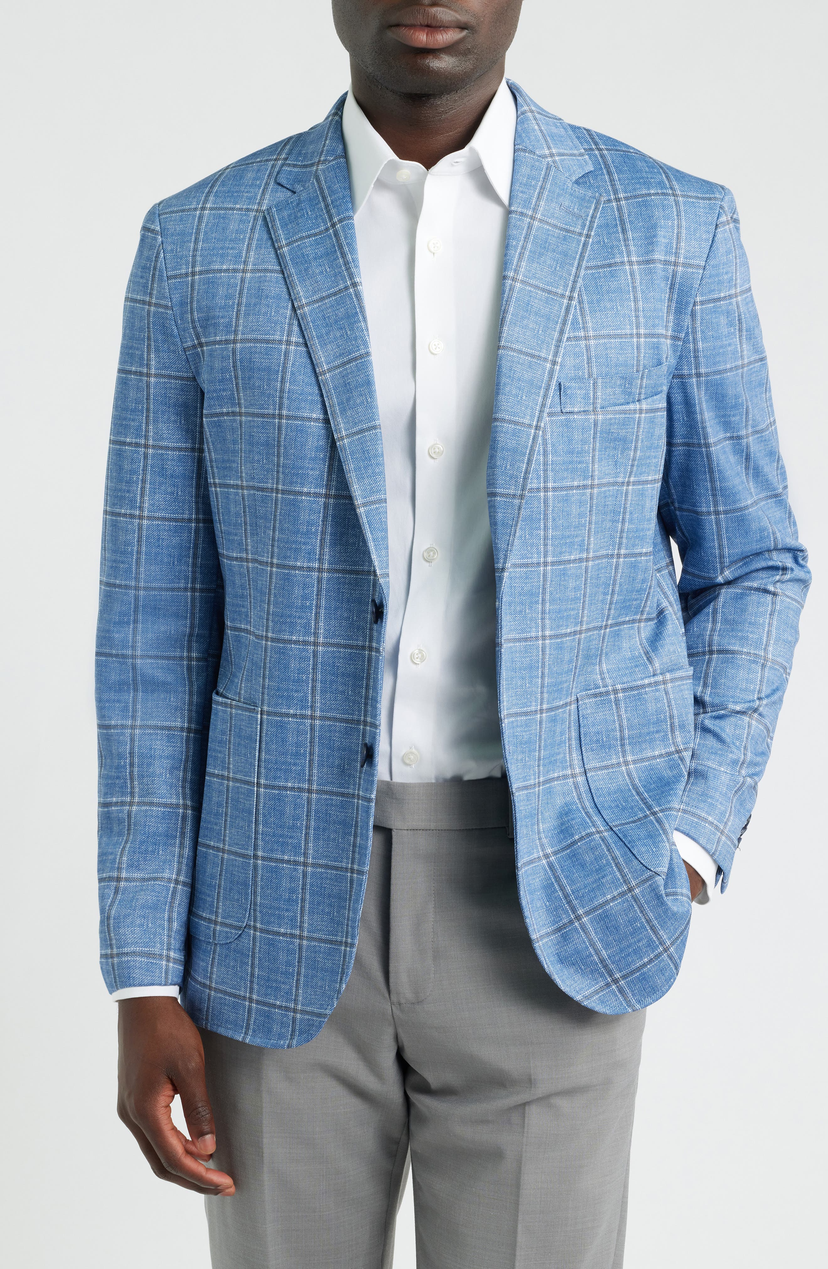 selected BLUE / TAN SHADOW PLAID