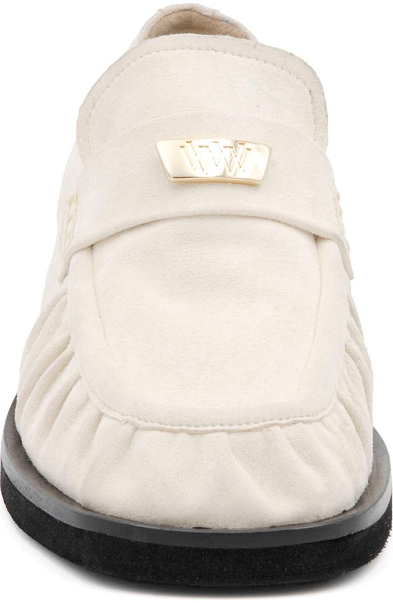 Valentina Rangoni Cortina Block Heel Loafer, Alternate, color, White