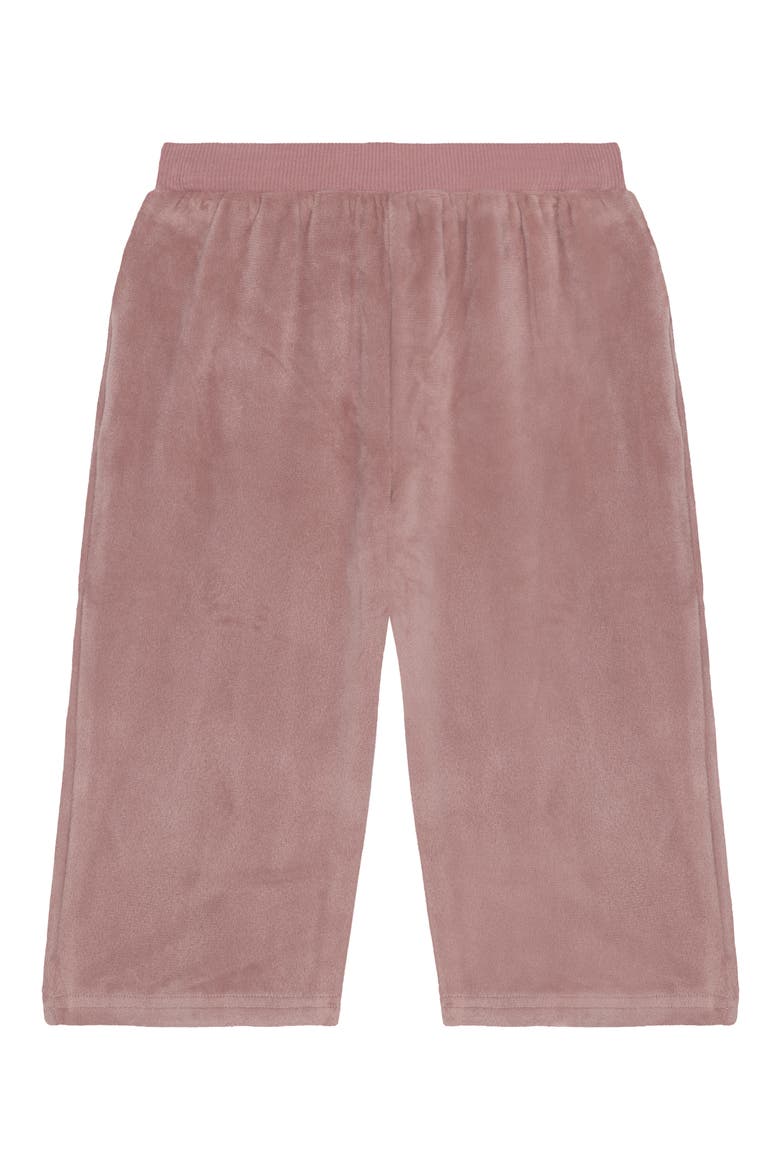 Velour Top, Wide Leg Pants & Headband Set, Alternate, color, BALLET