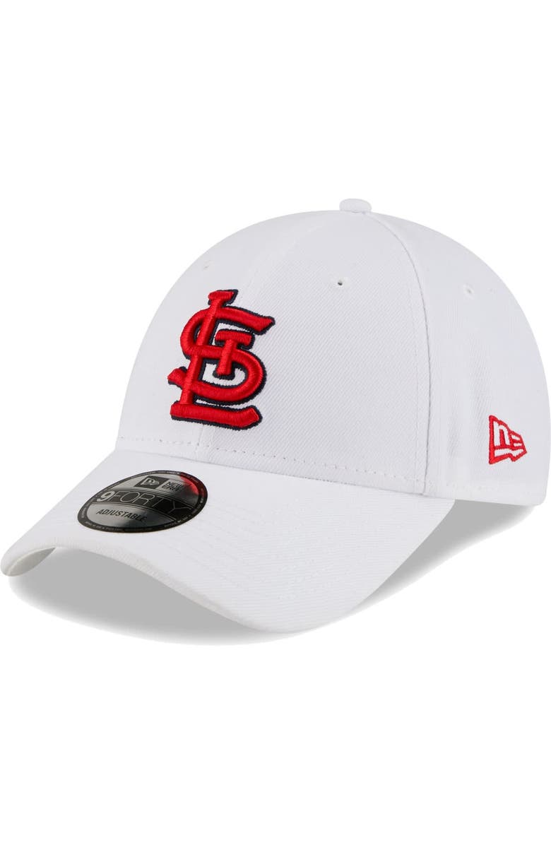 New Era Men's New Era White St. Louis Cardinals League II 9FORTY Adjustable Hat, Main, color, 