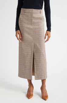 Veronica Beard Maxine Plaid Midi Skirt