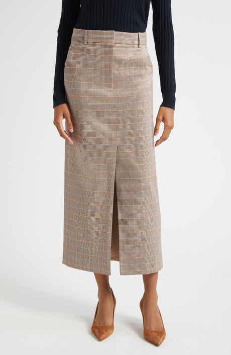 Veronica Beard Maxine Plaid Midi Skirt