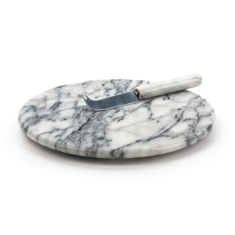 Rsvp International White Marble Cheese Board Set