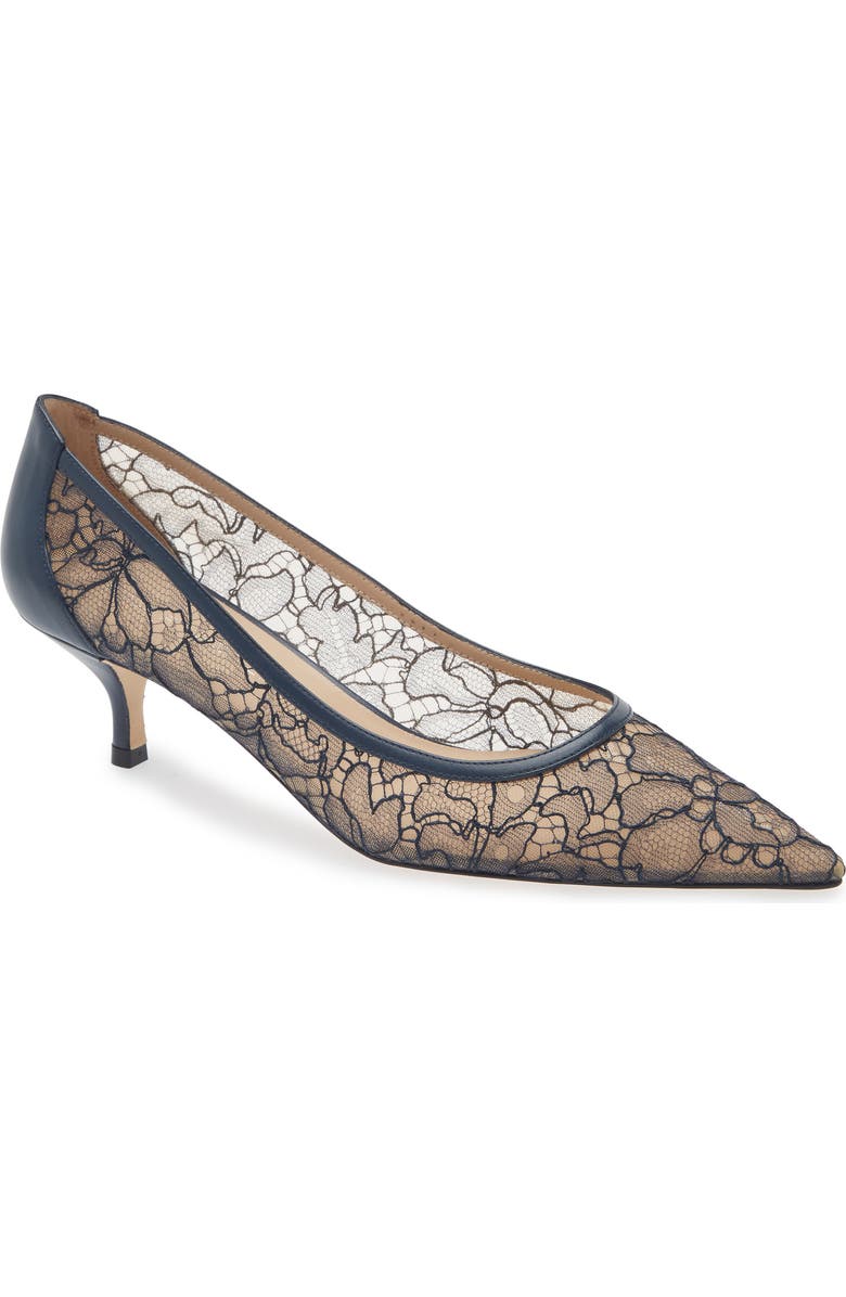 Stuart Weitzman Stuart Power 50 Pump, Main, color, Navy Lace