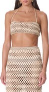 AFRM Gaten Crochet Crop Halter Top