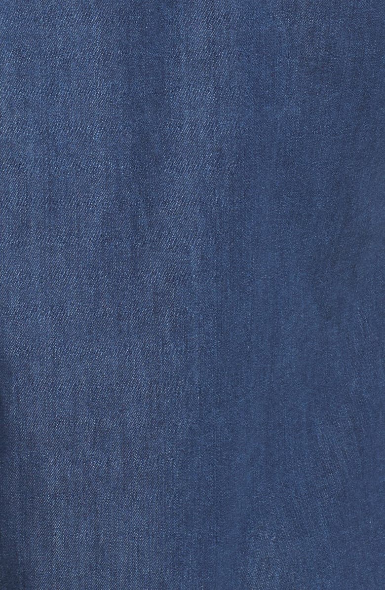 The Kooples Trim Fit Washed Denim Western Shirt, Alternate, color,