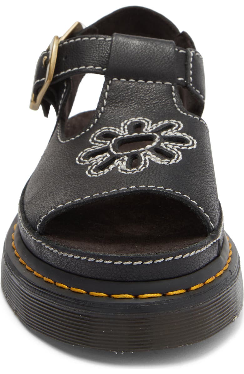 Dr. Martens Dunnet Flower Slingback Sandal, Alternate, color, Black