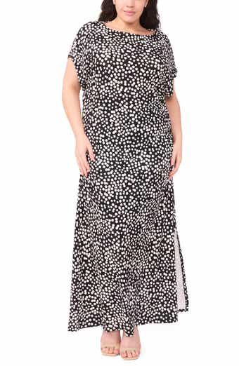 Boat Neck Dolman Sleeve Maxi Dress