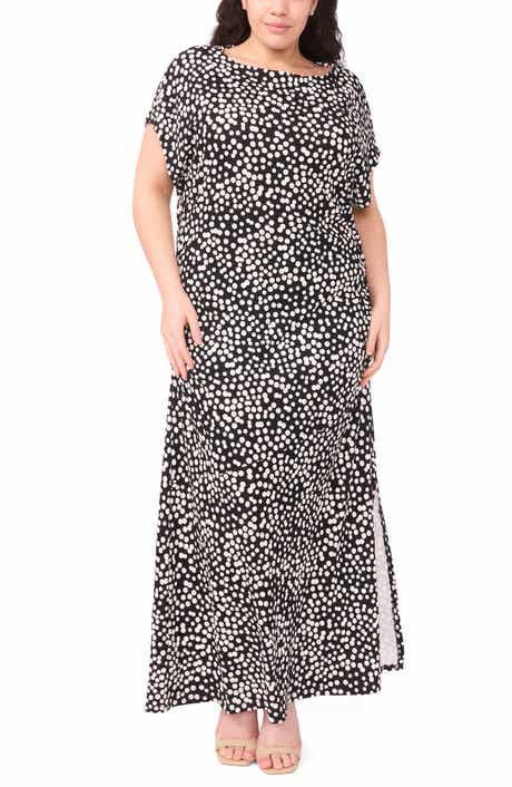 Boat Neck Dolman Sleeve Maxi Dress
