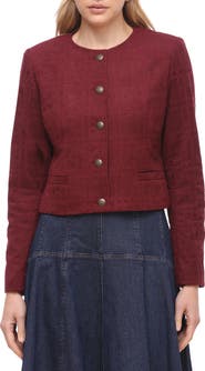 Bagatelle Faux Suede Crop Jacket