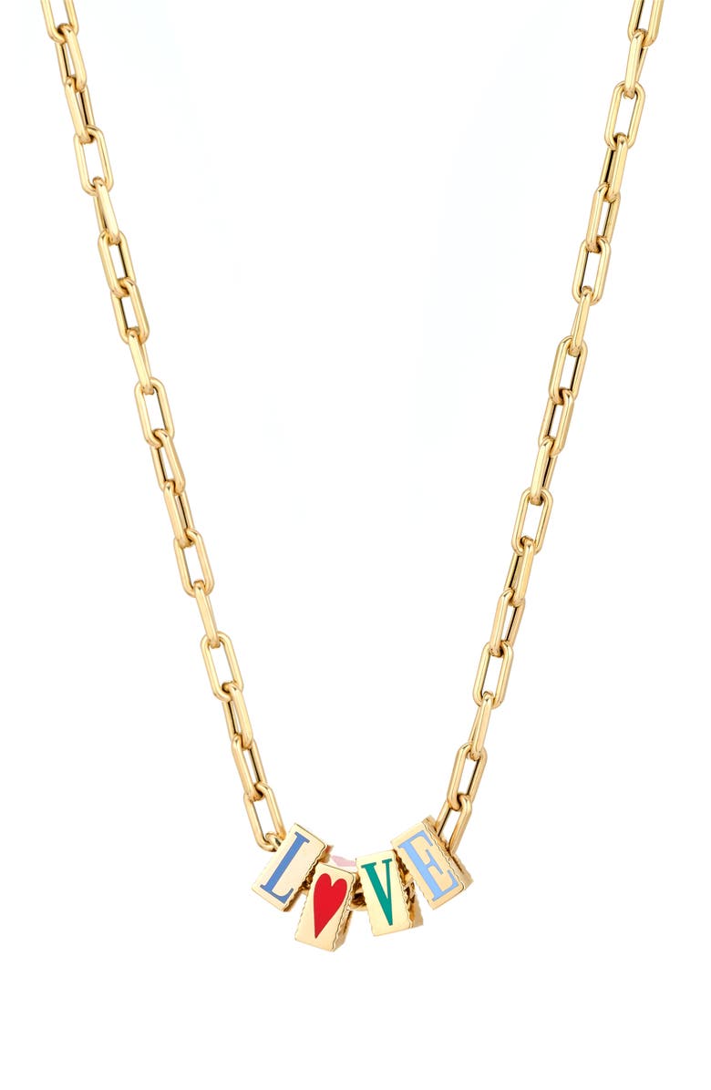 Adina Reyter Big Bead LOVE Necklace, Main, color, Mixed