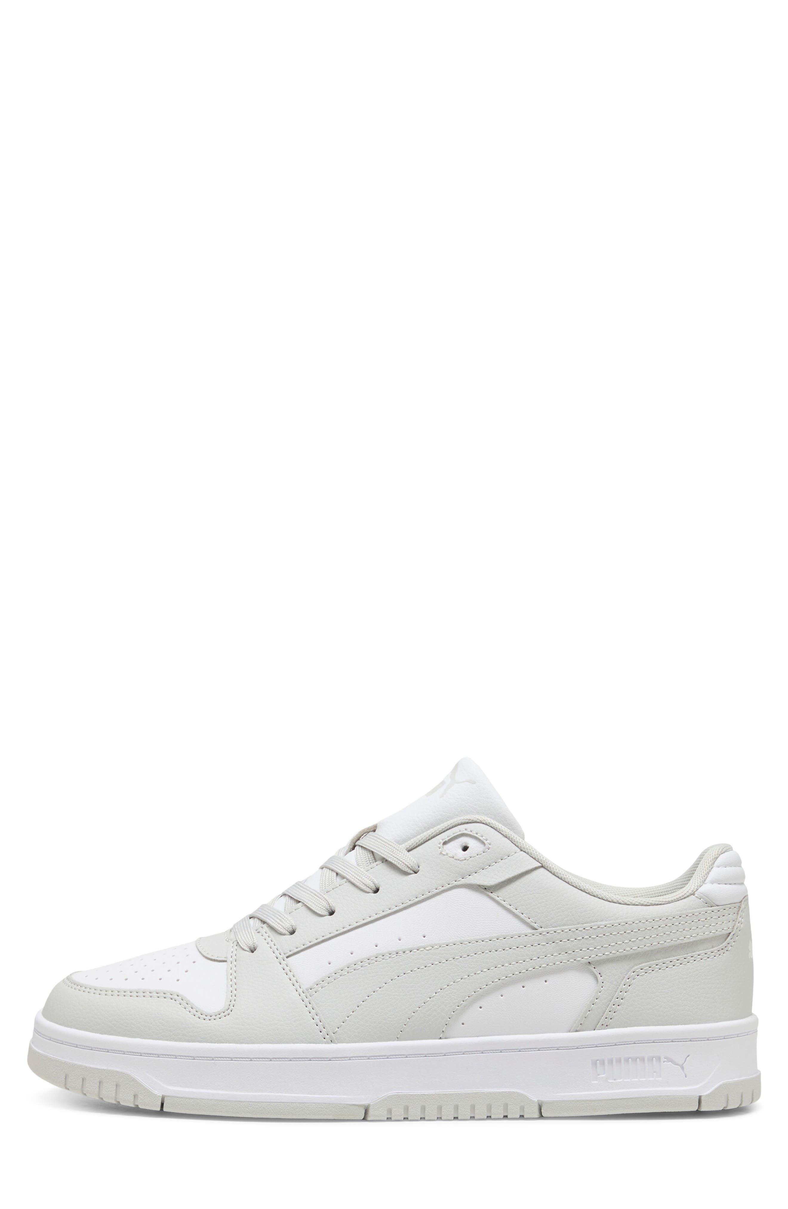 Rebound Slam Lo Sneaker, Alternate, color, GLACIAL GRAY/ PUMA WHITE