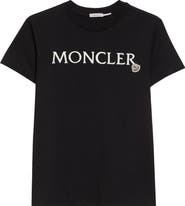 Moncler Logo Embroidered Cotton T-Shirt