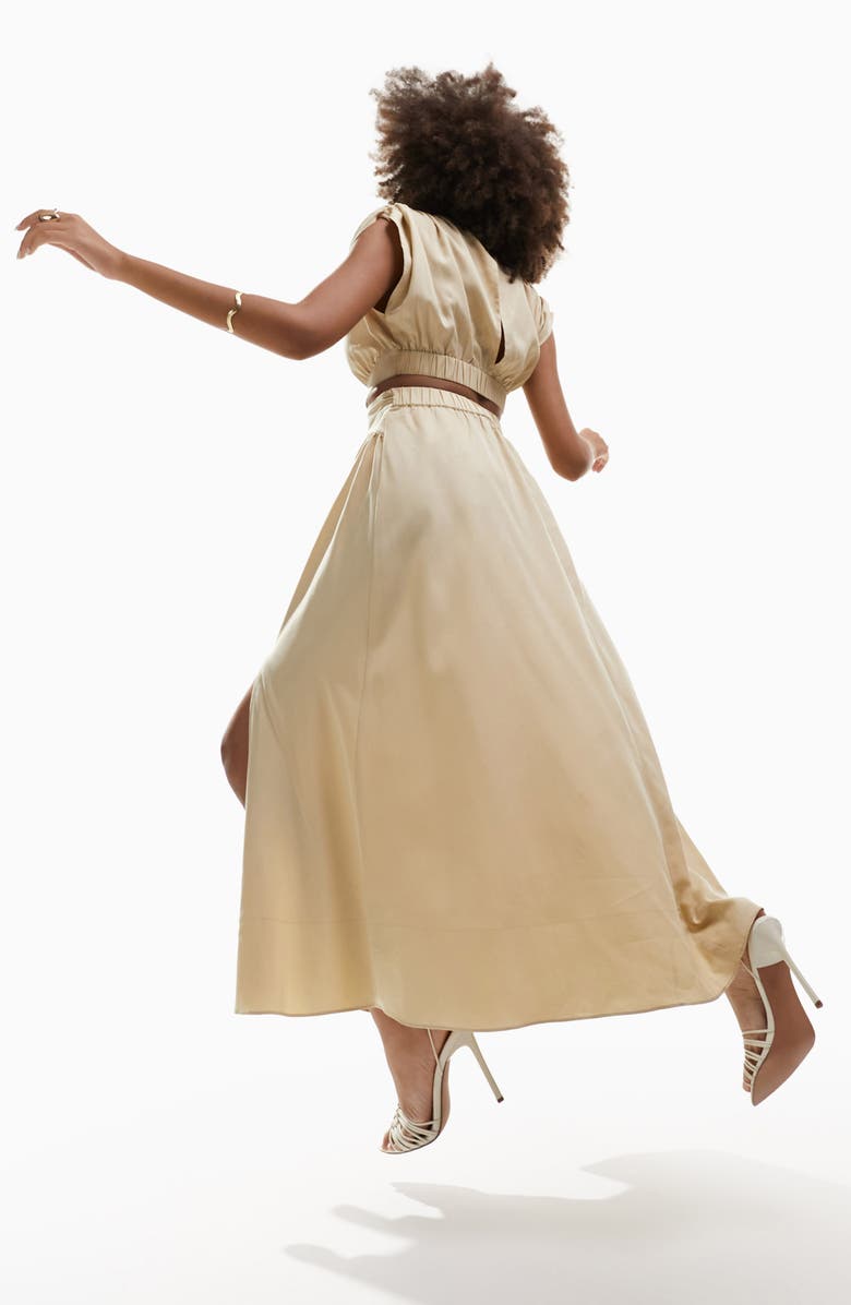 ASOS DESIGN Blouson Cutout Dress, Alternate, color,