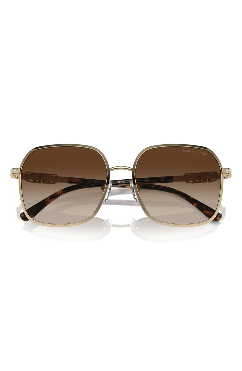 Michael Kors Cadiz 58mm Gradient Square Sunglasses, Alternate, color, Brown Gradient
