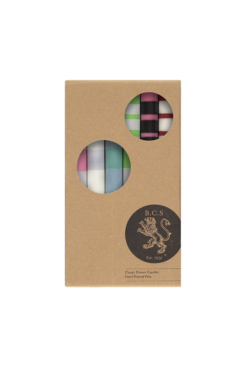 Mixed Pack of all 3 Stripes Dinner Candles - Set of 6, Alternate, color, Multi 2