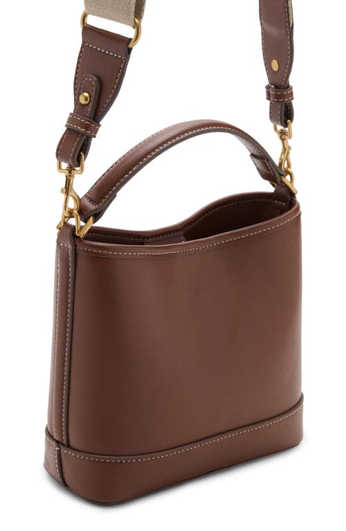 Mango Small Bucket Bag In Brown