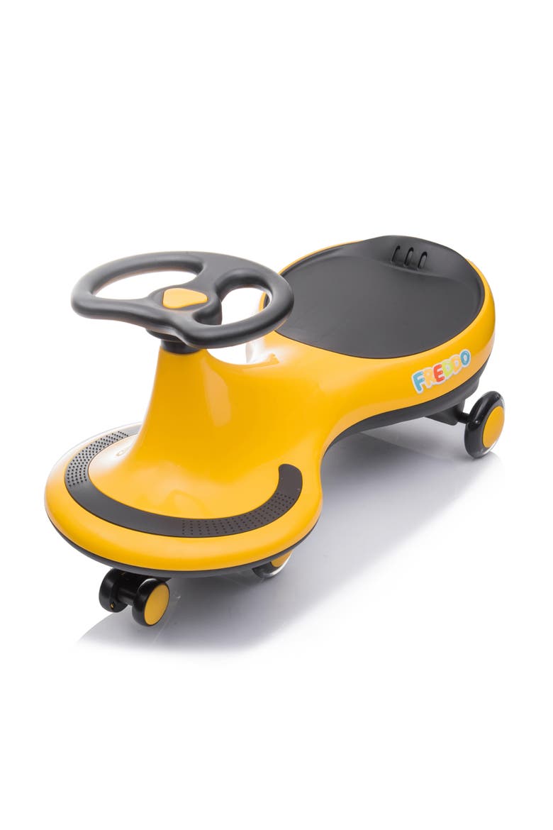 Swing Car with Flashing Wheels, Alternate, color, YELLOW