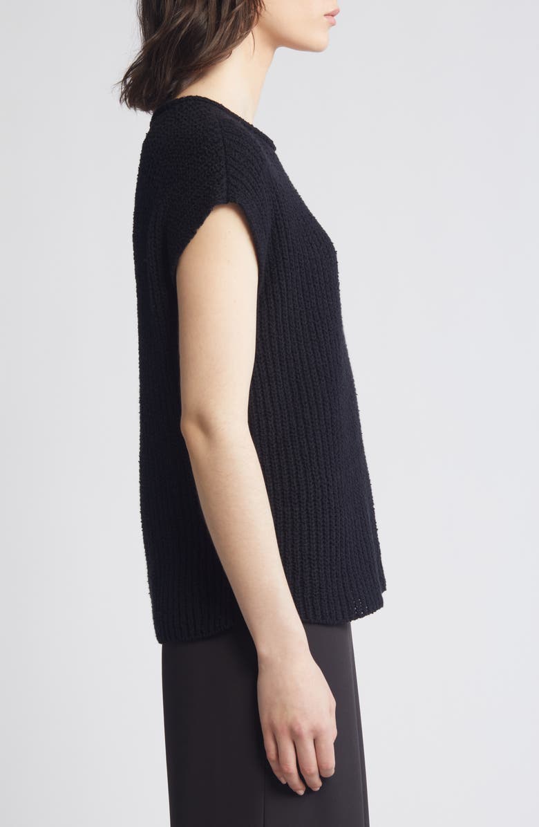 Eileen Fisher Short Sleeve Organic Cotton Sweater, Alternate, color, 