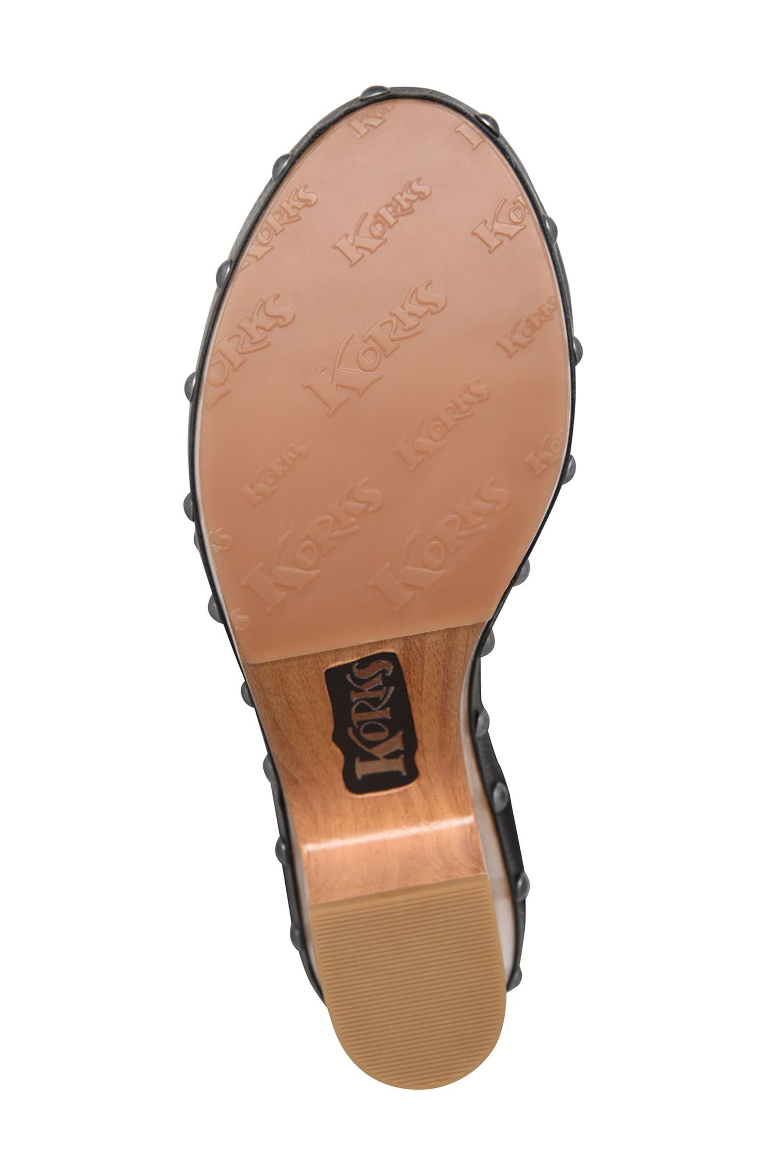 KORKS Arielle Wood Sole d'Orsay Pump, Alternate, color, Black